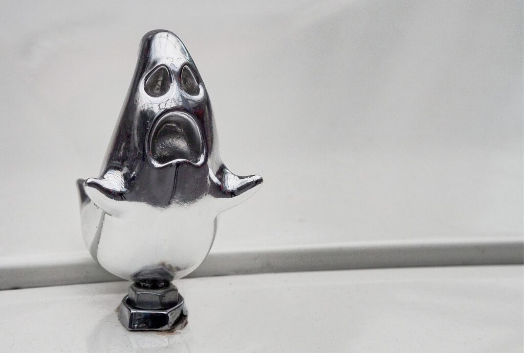 ghostbusters, bonnet ornament, ornament, ghost, ecto-1, cadillac, vehicle, transport, ambulance, hearse, end loader, marque, buster, slime, blockbuster, film, hollywood, supernatural, spook, spirit, fear, scream, parapsychologist, parapsychology, extermination, spirit of ecstasy, silver lady, flying lady, gray fear, gray film, gray lady, gray ghost, ghostbusters, ghostbusters, ghostbusters, slime, slime, slime, slime, slime